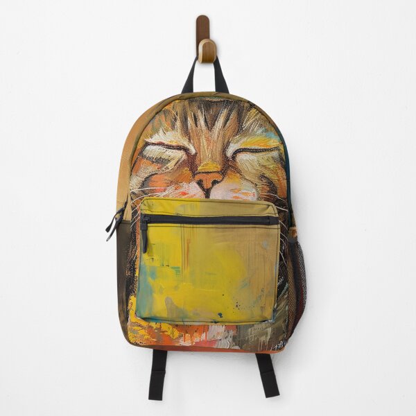 Item preview, Colorful Cat Portrait - Vibrant Abstract Painting of a Happy Feline designed and sold by Outre Clementine.