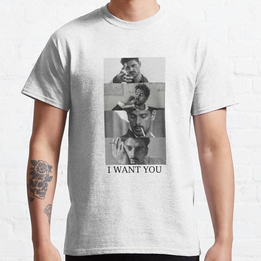 Michele Morrone T-Shirt | Fan T-Shirt | Michele Morrone I Want You T-Shirt | Michele Morrone Printed Clothing Classic T-Shirt