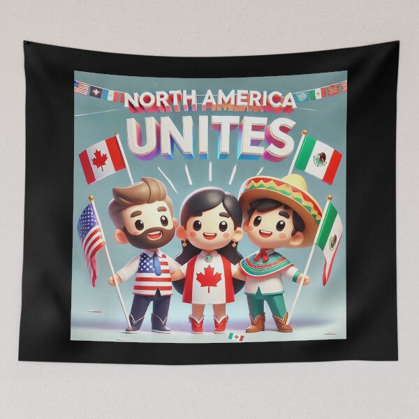 Item preview, "North America Unites – A Celebration of Friendship & Culture" designed and sold by MySheetMusicArt.