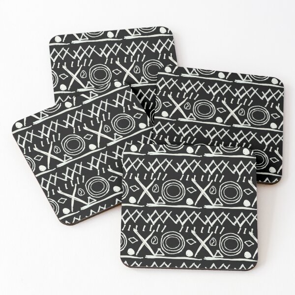 Item preview, Hand Drawn African Style Pattern - Black designed and sold by PatternTitan.