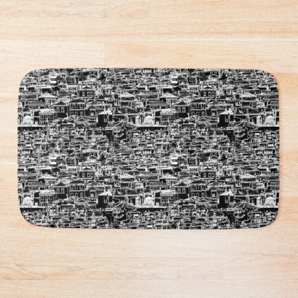 Item preview, Houses and roofs, Skopelos 3, neon mono inverted designed and sold by paulboizot.
