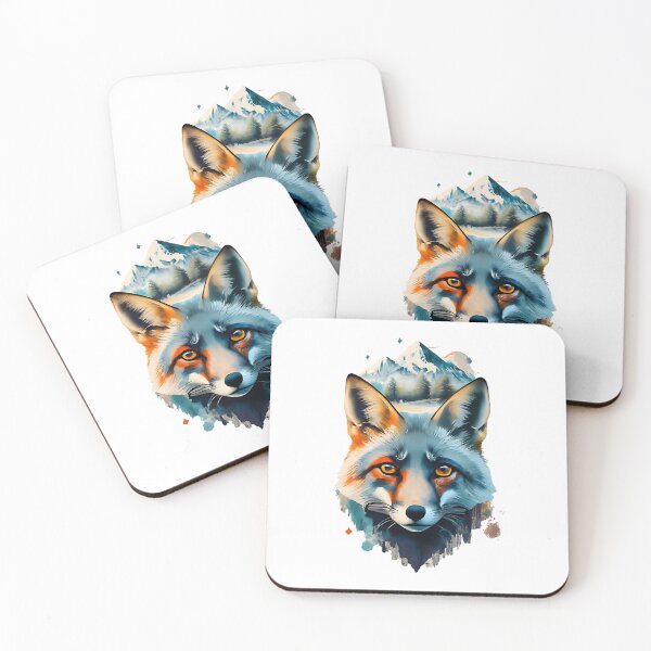 Item preview, Snowy fox resilience and elegance designed and sold by Ann Miu Deluxe.