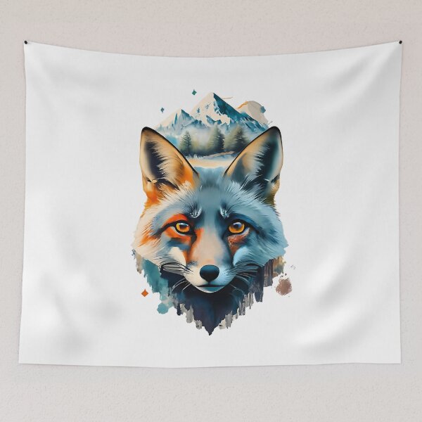 Item preview, Snowy fox resilience and elegance designed and sold by Ann Miu Deluxe.