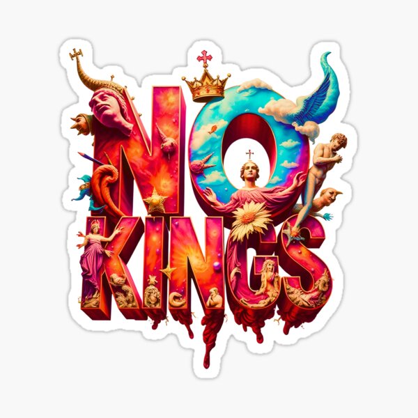 Item preview, No Kings - Surrealist Anti-Monarchist Art with Mythological Elements designed and sold by DreamsArtwear.