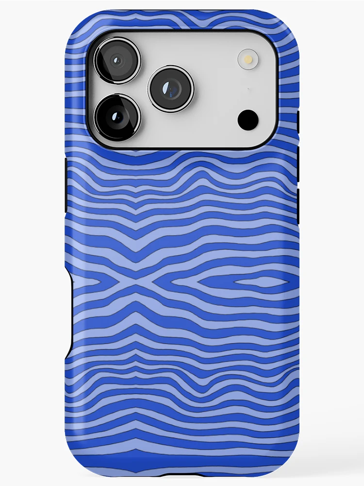 Thumbnail 1 of 4, iPhone Case, Blue wave pattern designed and sold by Meo Design.