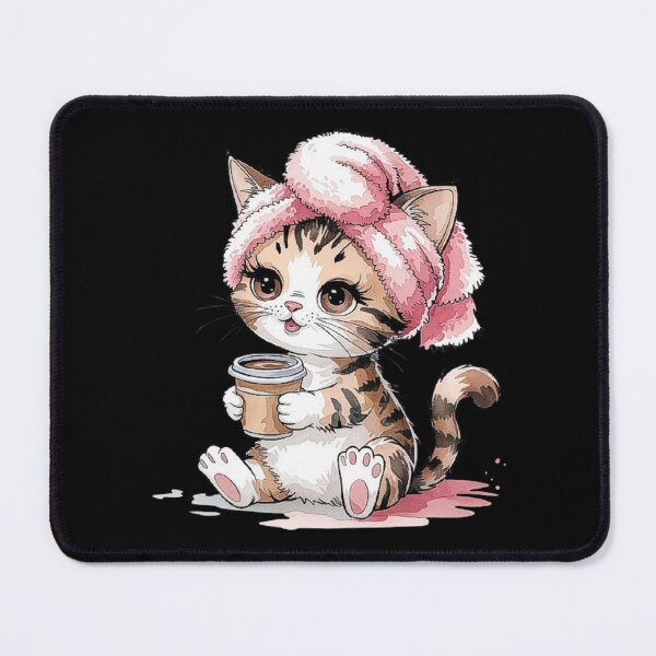 Item preview, Cute Coffee Cat - Cozy Aesthetic Feline Art for Coffee Lovers designed and sold by love3617.
