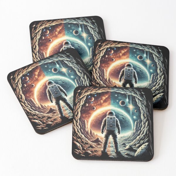 Item preview, Astronaut Standing Between Two Worlds – Cosmic Duality Space designed and sold by chantastical.