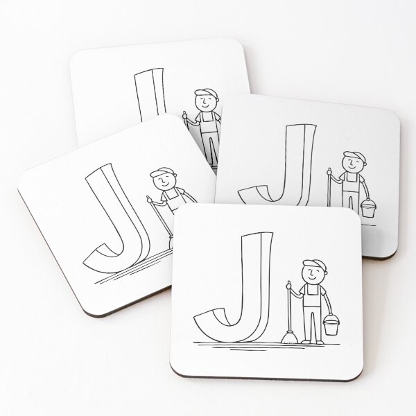 Item preview, An illustration of Janitor with letter J beside it designed and sold by rasagamastore.