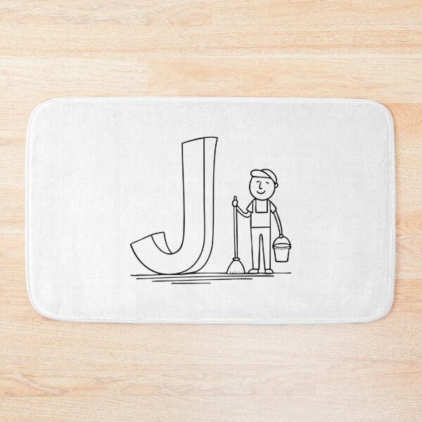 Item preview, An illustration of Janitor with letter J beside it designed and sold by rasagamastore.