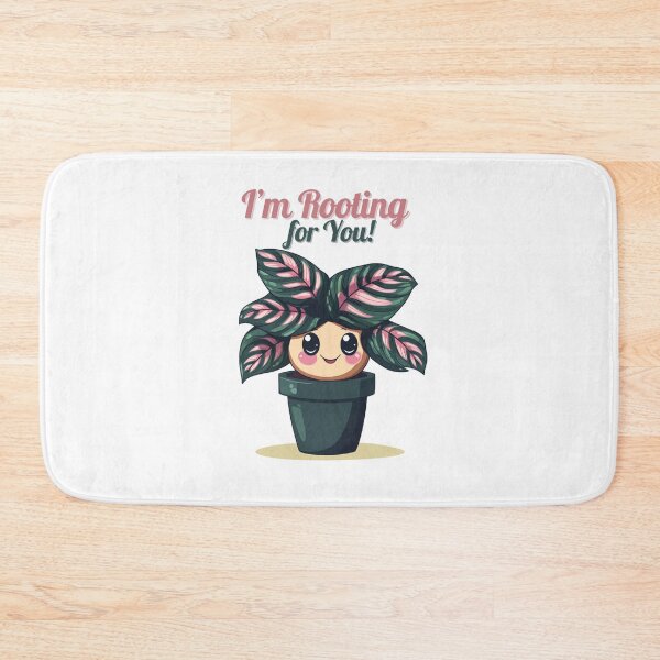 Item preview, Smiling Calathea Cheerful I'm Rooting for You Design Motivational Botanical Art Print designed and sold by myfavoritesm4.