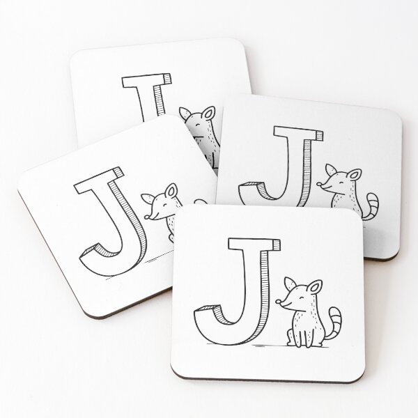 Item preview, An illustration of Javelina with letter J beside it designed and sold by rasagamastore.