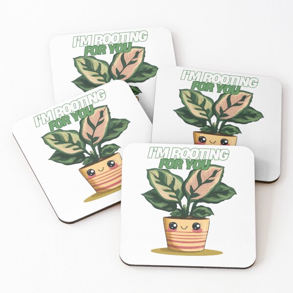Item preview, Smiling Calathea Cheerful I'm Rooting for You Design Motivational Botanical Art Print designed and sold by myfavoritesm4.