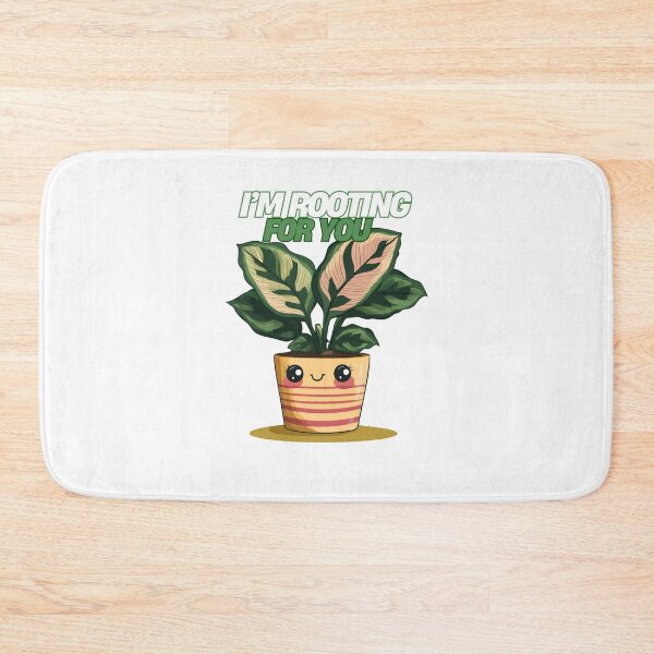 Item preview, Smiling Calathea Cheerful I'm Rooting for You Design Motivational Botanical Art Print designed and sold by myfavoritesm4.