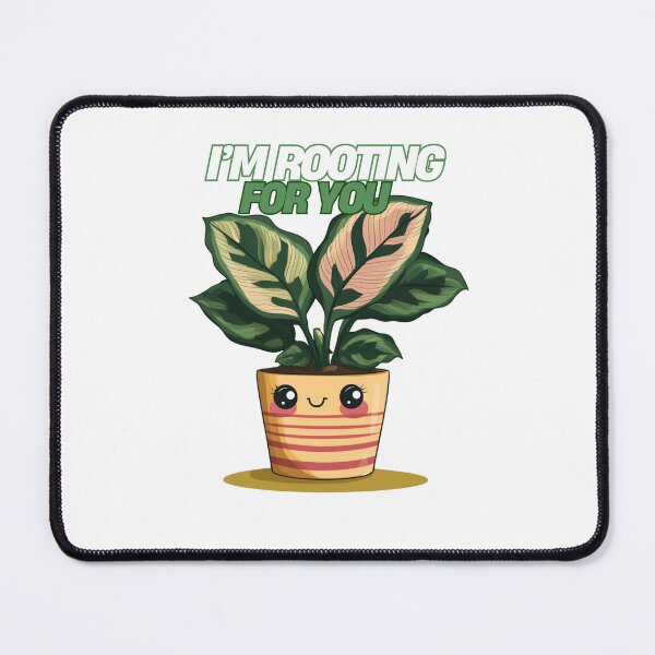 Item preview, Smiling Calathea Cheerful I'm Rooting for You Design Motivational Botanical Art Print designed and sold by myfavoritesm4.