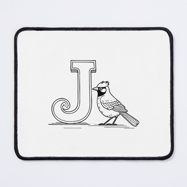 Item preview, An illustration of Jay bird with letter J beside it designed and sold by rasagamastore.
