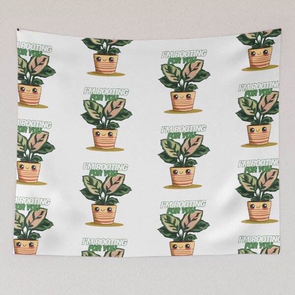Item preview, Smiling Calathea Cheerful I'm Rooting for You Design Motivational Botanical Art Print designed and sold by myfavoritesm4.