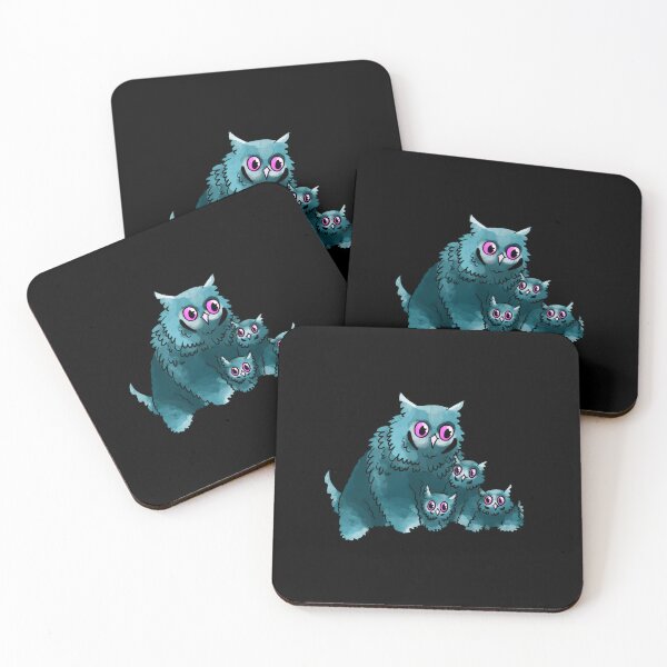 Item preview, Owlbear family (teal) designed and sold by TheDoodlemancer.