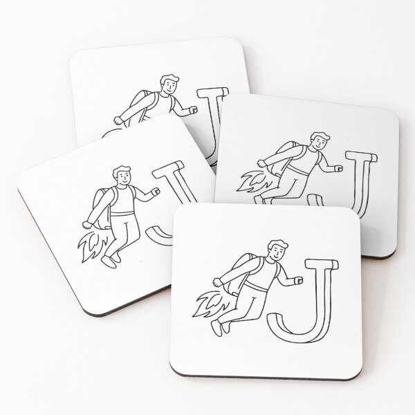 Item preview, An illustration of Jetpack with letter J beside it designed and sold by rasagamastore.