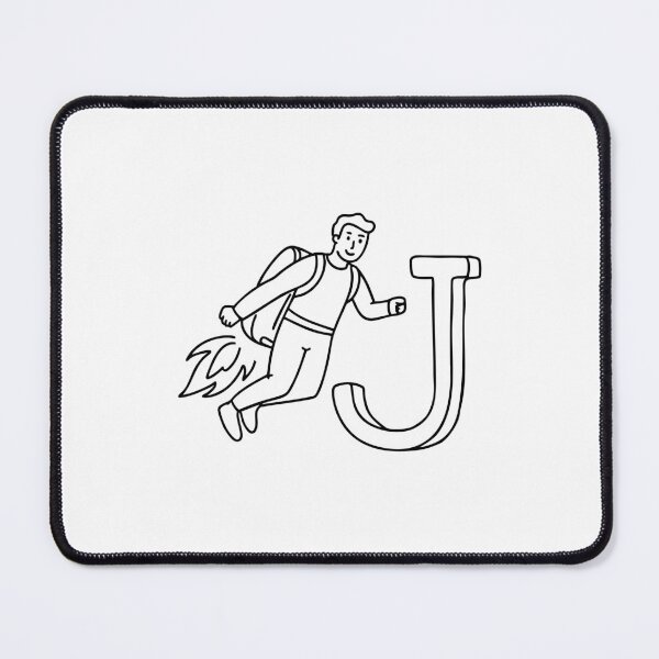 Item preview, An illustration of Jetpack with letter J beside it designed and sold by rasagamastore.