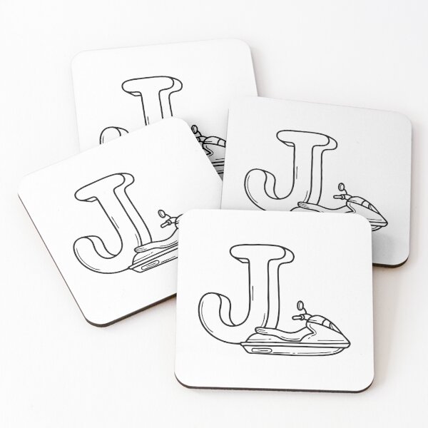 Item preview, An illustration of Jetski with letter J beside it designed and sold by rasagamastore.