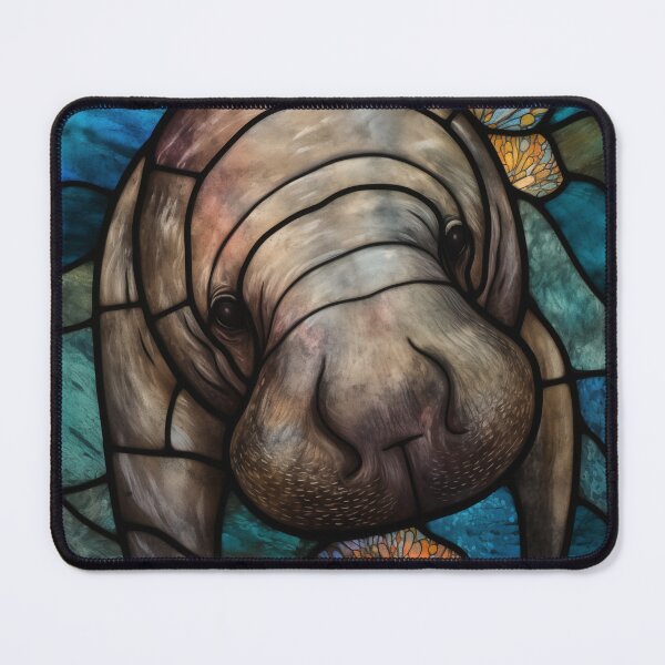 Item preview, Manatee in Stained Glass designed and sold by RedHandedOD.