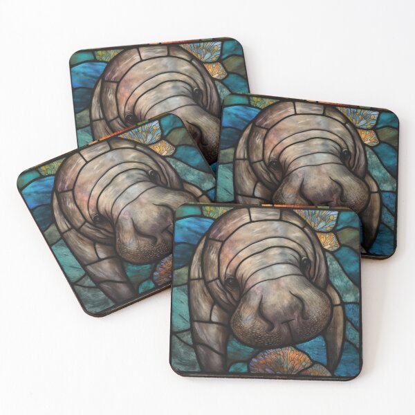 Item preview, Manatee in Stained Glass designed and sold by RedHandedOD.
