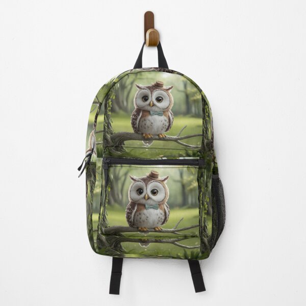 Item preview, Owlet-artist in the green forest. designed and sold by elegantpaterns.