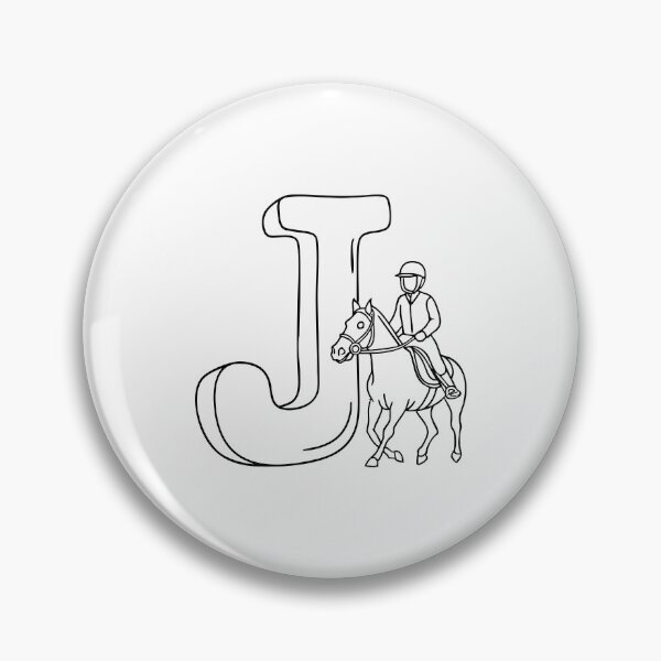 Item preview, An illustration of Jockey with letter J beside it designed and sold by rasagamastore.