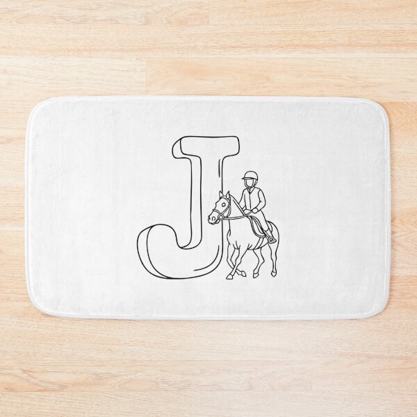 Item preview, An illustration of Jockey with letter J beside it designed and sold by rasagamastore.