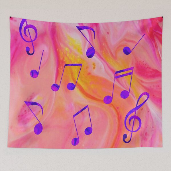 Item preview, Musical Notes - Flow Art / Pour Painting - jdp-22-0004 designed and sold by ANomadDesigns.