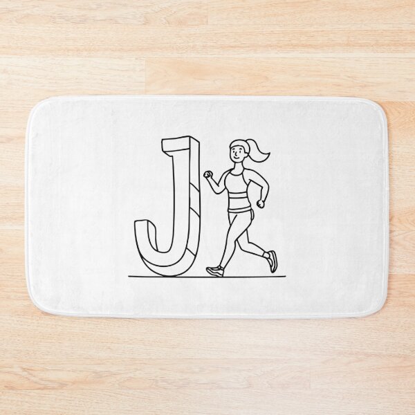 Item preview, An illustration of Jogging with letter J beside it designed and sold by rasagamastore.