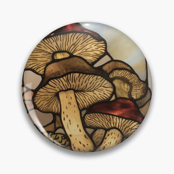Item preview, Mushrooms in Stained Glass designed and sold by RedHandedOD.