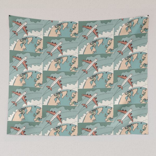 Item preview, Airplane Line Art Illustrations Daily Life Colors Design designed and sold by ART ATTACK ZONE.