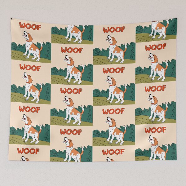 Item preview, Woof Dog Art Illustrations Daily Life Colors Design designed and sold by ART ATTACK ZONE.