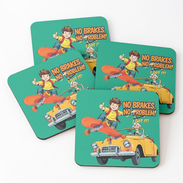 Item preview, No Brakes, No Problem! Skater Life Motivational Illustration  designed and sold by Yehia-Massoud.