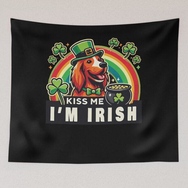 Item preview, Kiss Me I'm Irish Dog St. Patrick's Day designed and sold by LuminOrb.