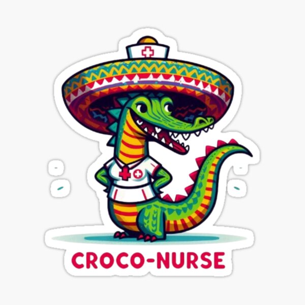 Artikel-Vorschau von Croco-Nurse: Die schrullige und farbenfrohe Heldin des Gesundheitswesens, designt und verkauft von red one.