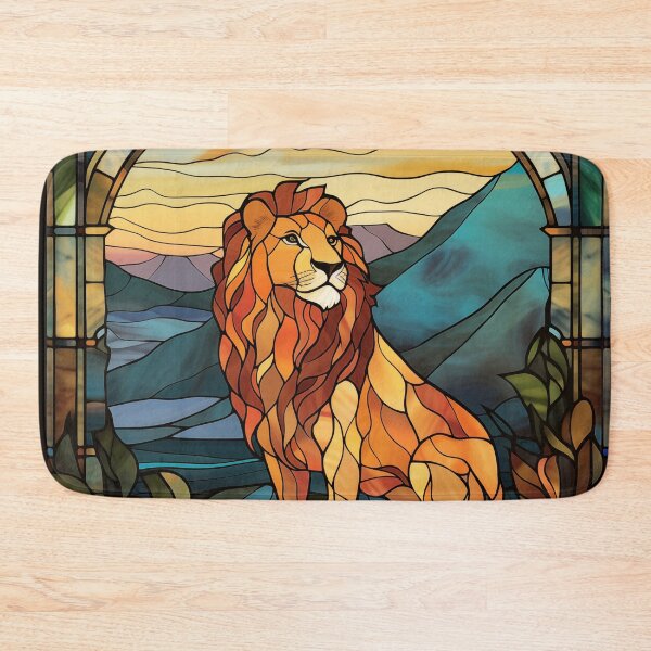 Item preview, Lion in Stained Glass designed and sold by RedHandedOD.