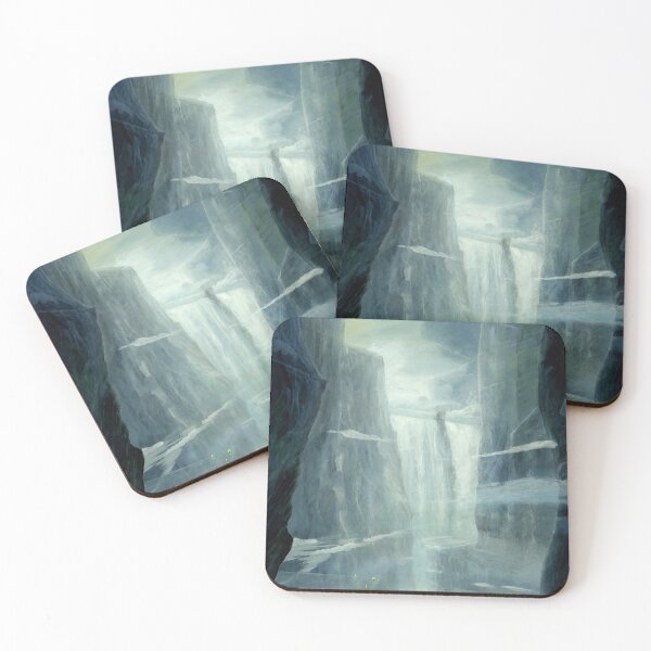 Item preview, Wet room - room with waterfall and glass surface with people designed and sold by art paintings.