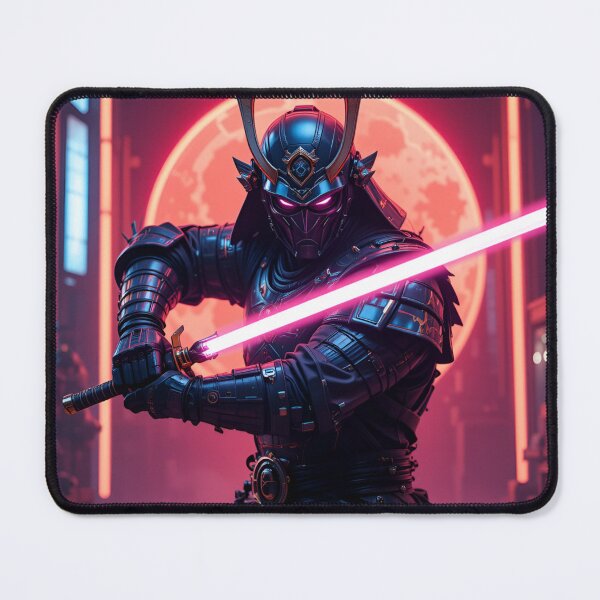 Item preview, Futuristic Samurai with Plasma Sword Under Neon Lights designed and sold by rajasekhark.