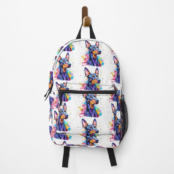 Item preview, Vibrant Doberman – Colorful Kawaii Dog Art designed and sold by InkDreamMotion.