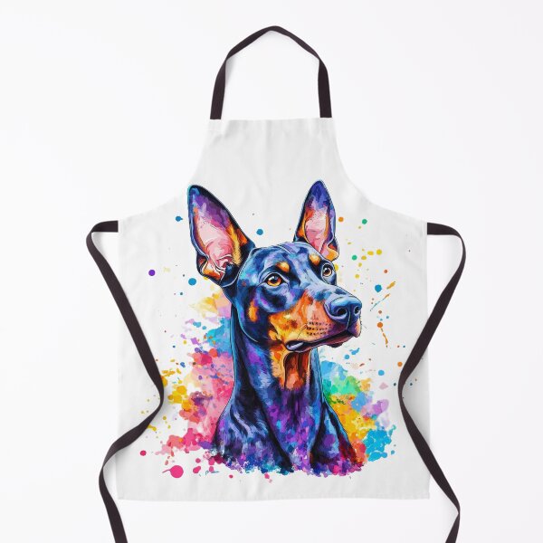 Item preview, Vibrant Doberman – Colorful Kawaii Dog Art designed and sold by InkDreamMotion.