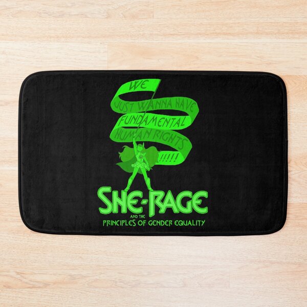 Item preview, She-Rage and the Principles of Gender Equality (green / we - version) designed and sold by Global Rainbow Engineers.