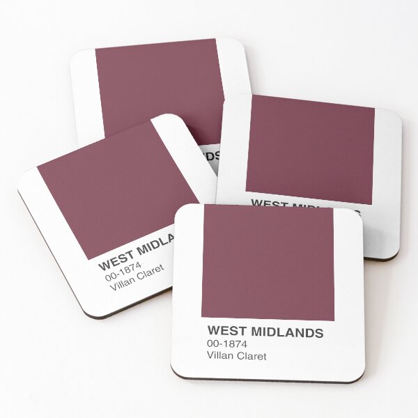 Item preview, West Midlands Villan Claret Colour Swatch - Full Width designed and sold by The Colourful Game.