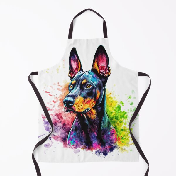 Item preview, Colorful Doberman – Abstract Watercolor Dog Art designed and sold by InkDreamMotion.