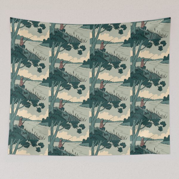 Item preview, Fishing Art Illustrations Daily Life Colors Design designed and sold by ART ATTACK ZONE.