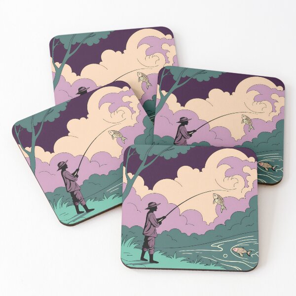 Item preview, Surreal Fishing Art Illustrations Daily Life Colors Design designed and sold by ART ATTACK ZONE.