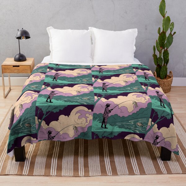 Item preview, Surreal Fishing Art Illustrations Daily Life Colors Design designed and sold by ART ATTACK ZONE.