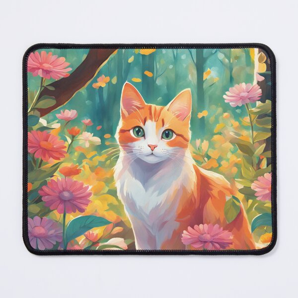 Item preview, Orange Cat In Bloom designed and sold by Forest Aura Vibes.