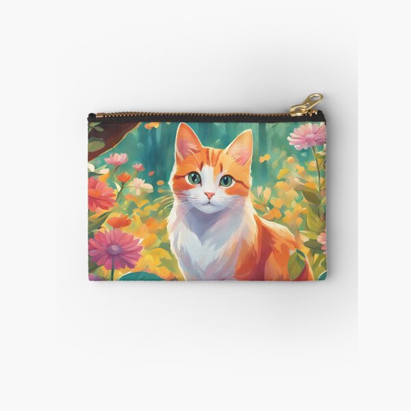 Item preview, Orange Cat In Bloom designed and sold by Forest Aura Vibes.
